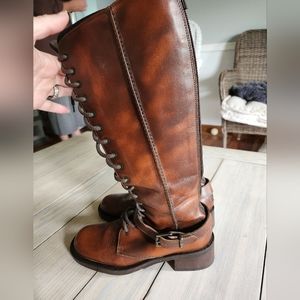 Colin Stuart Italian Leather Granny boots sz 5....  Like Frye Boots